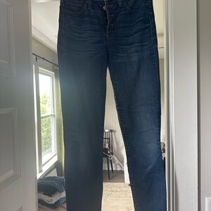 J Crew high rise toothpick Dark Blue Denim Jeans- 28T